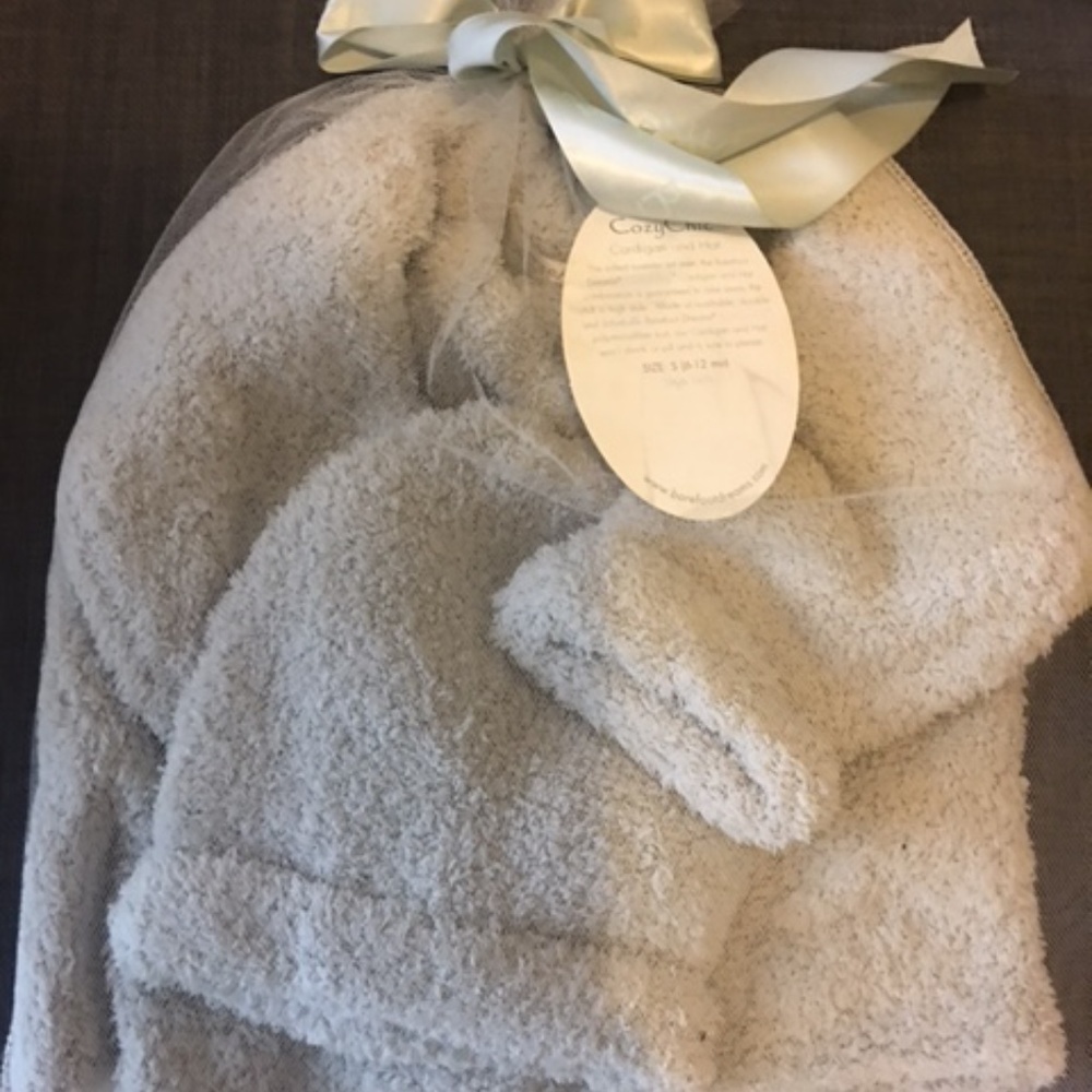 Barefoot Dreams Baby Cardigan & Hat